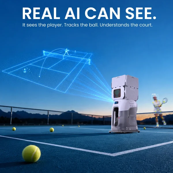 Tenniix Pro, AI tennis ball machine, smart tennis robot, tennis training machine, AI Vision tennis